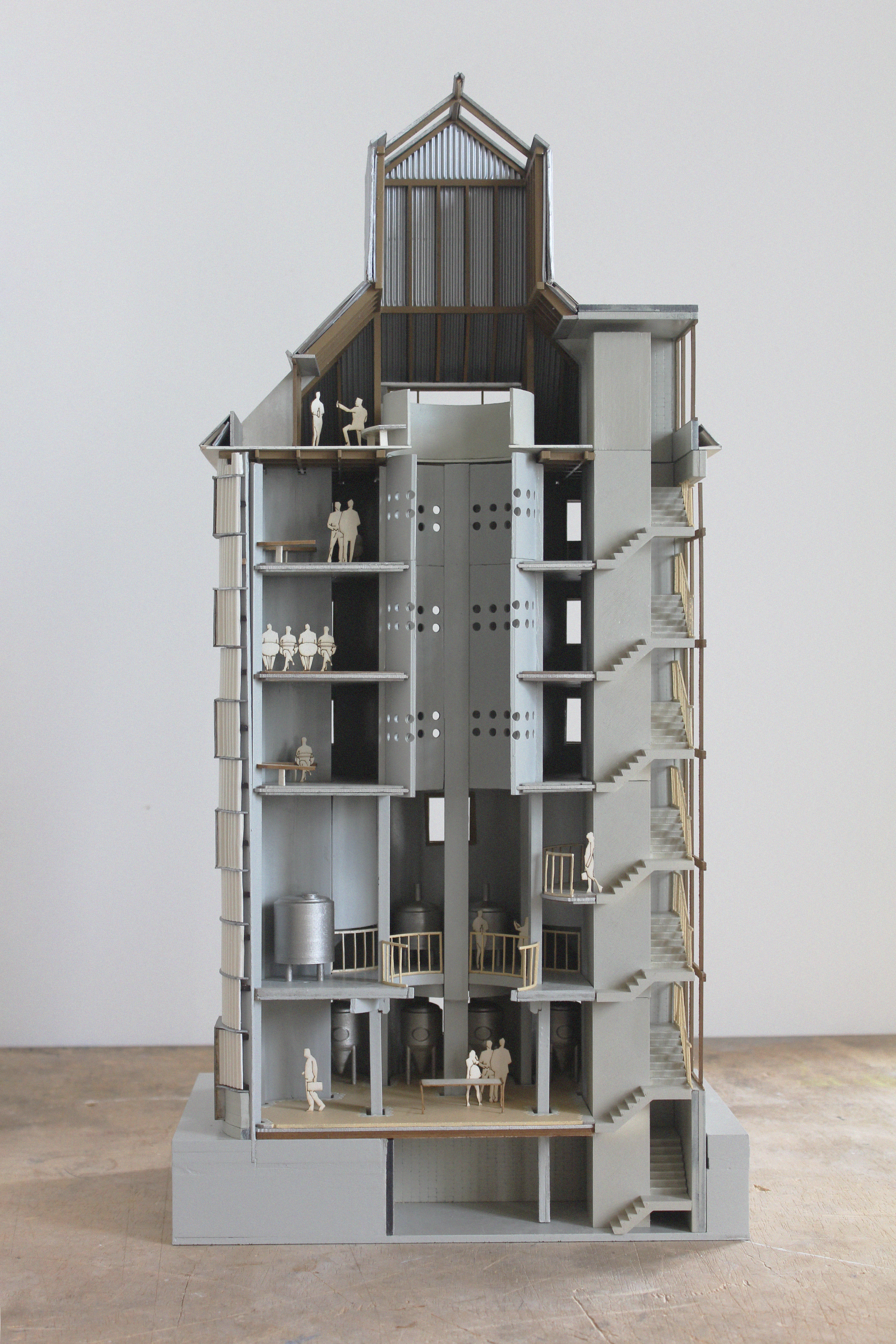 Jakob Jakobsen silo model 1:50 snit